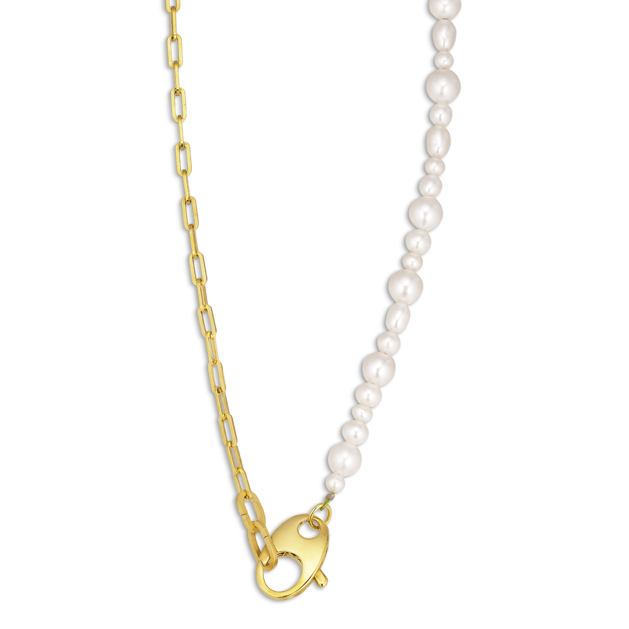 Atomic Pearl Chain Necklace