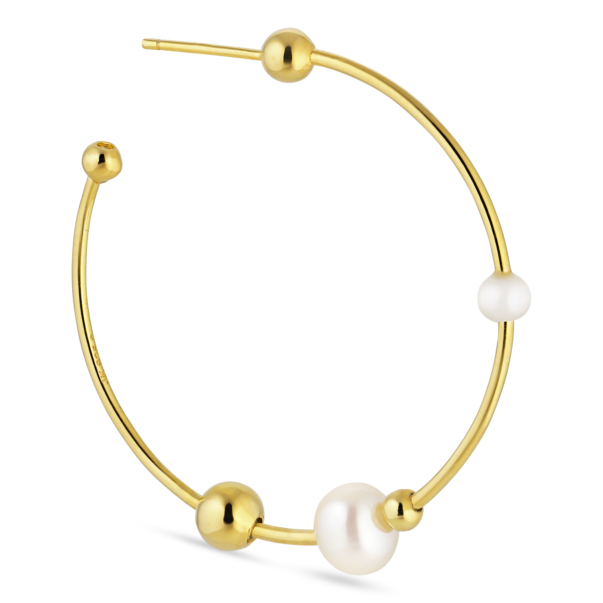Big Atomic Pearl Hoop