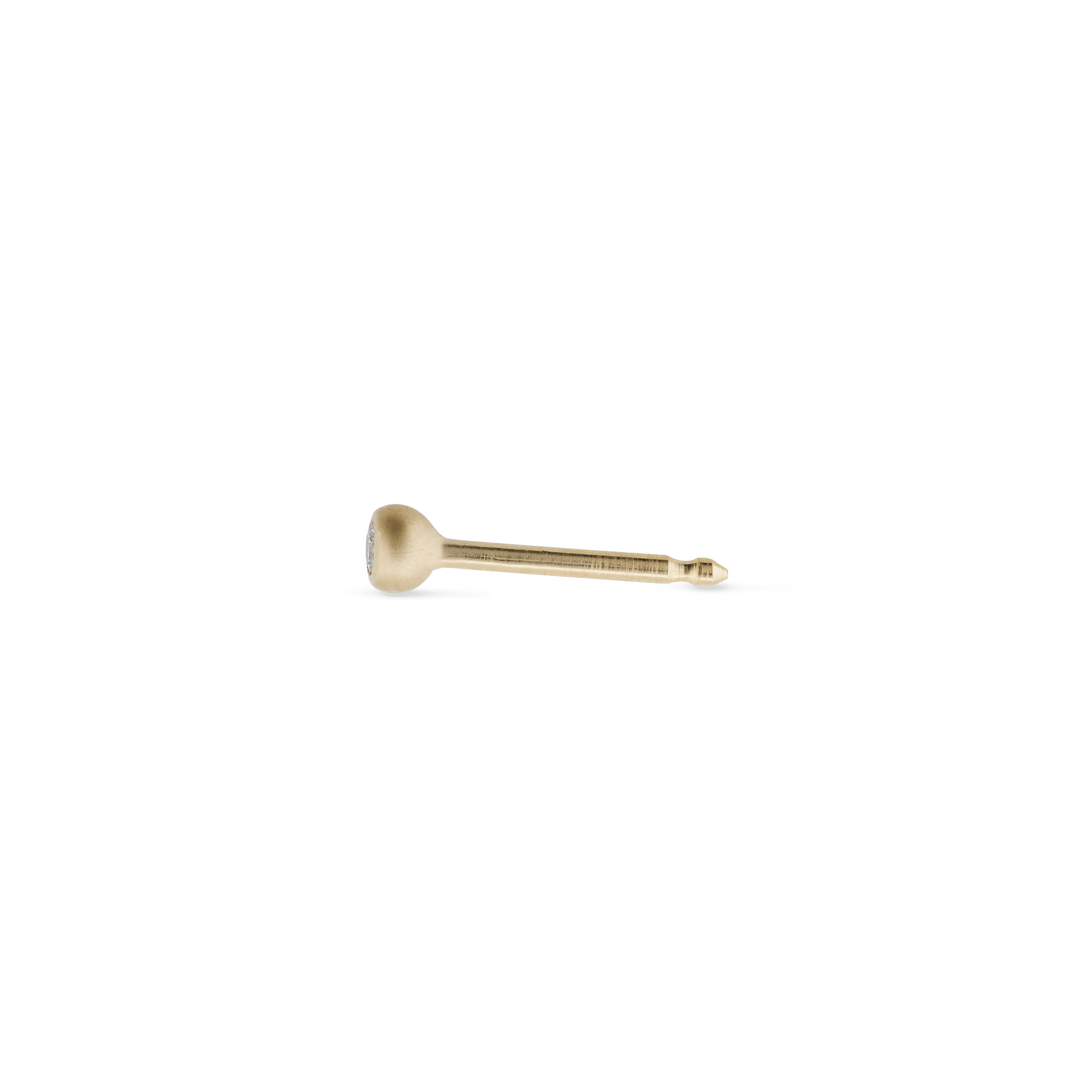 Kugleørestik i 14 karat guld med 0.03 ct. brill.