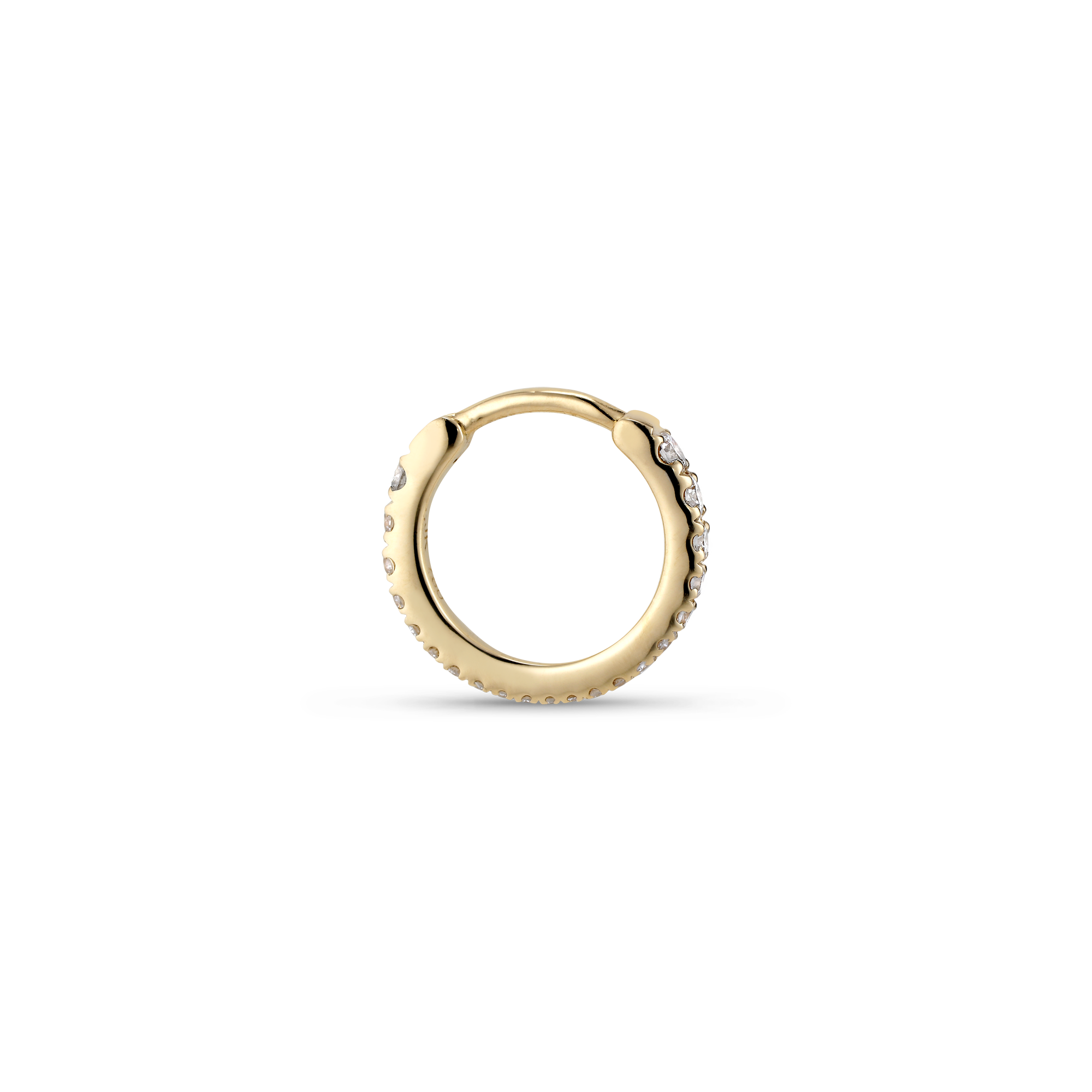 Tiny diamond hoop m. forløb Ø11 mm. 21 brill.
