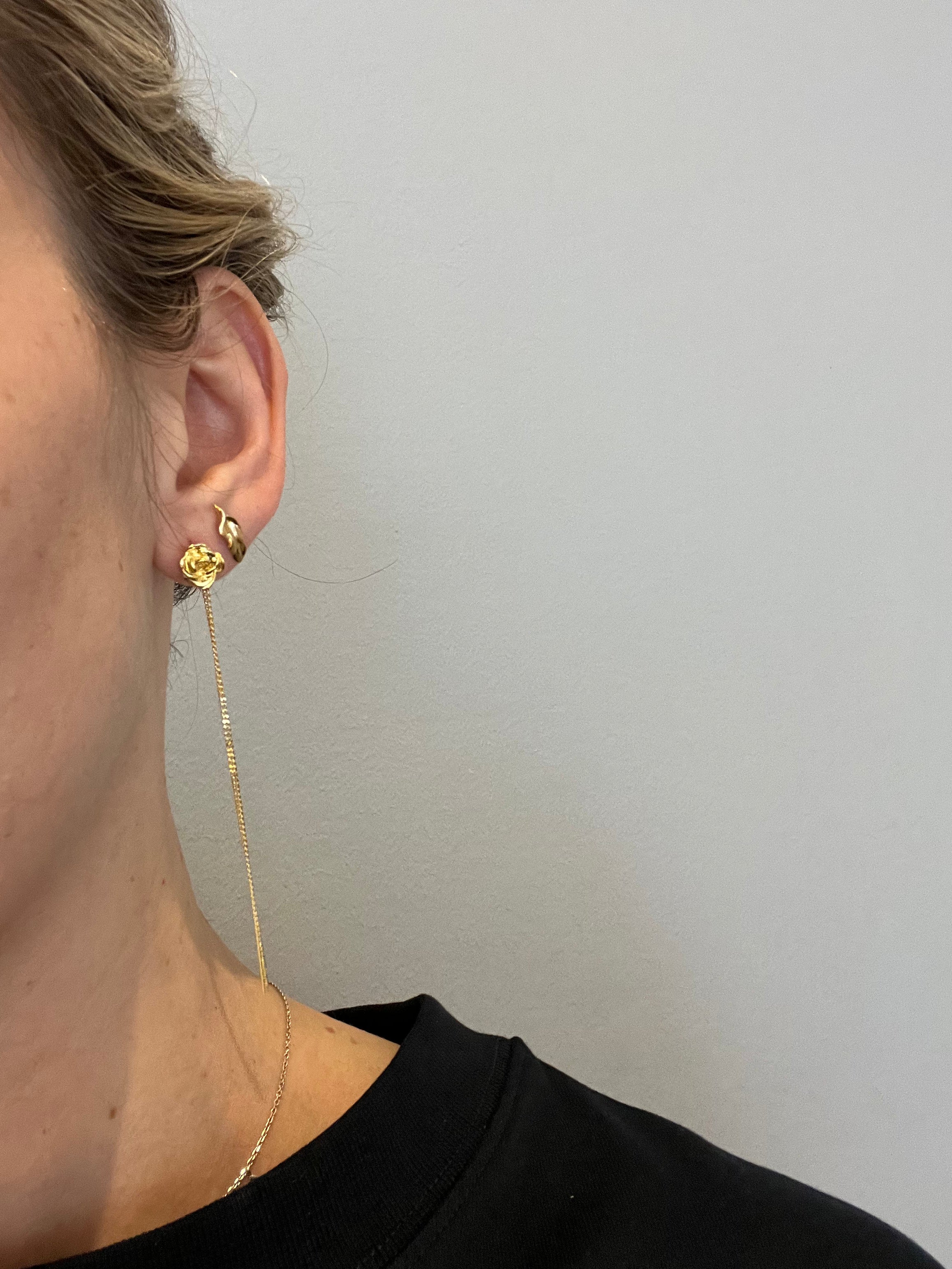 Rose Chain Stud