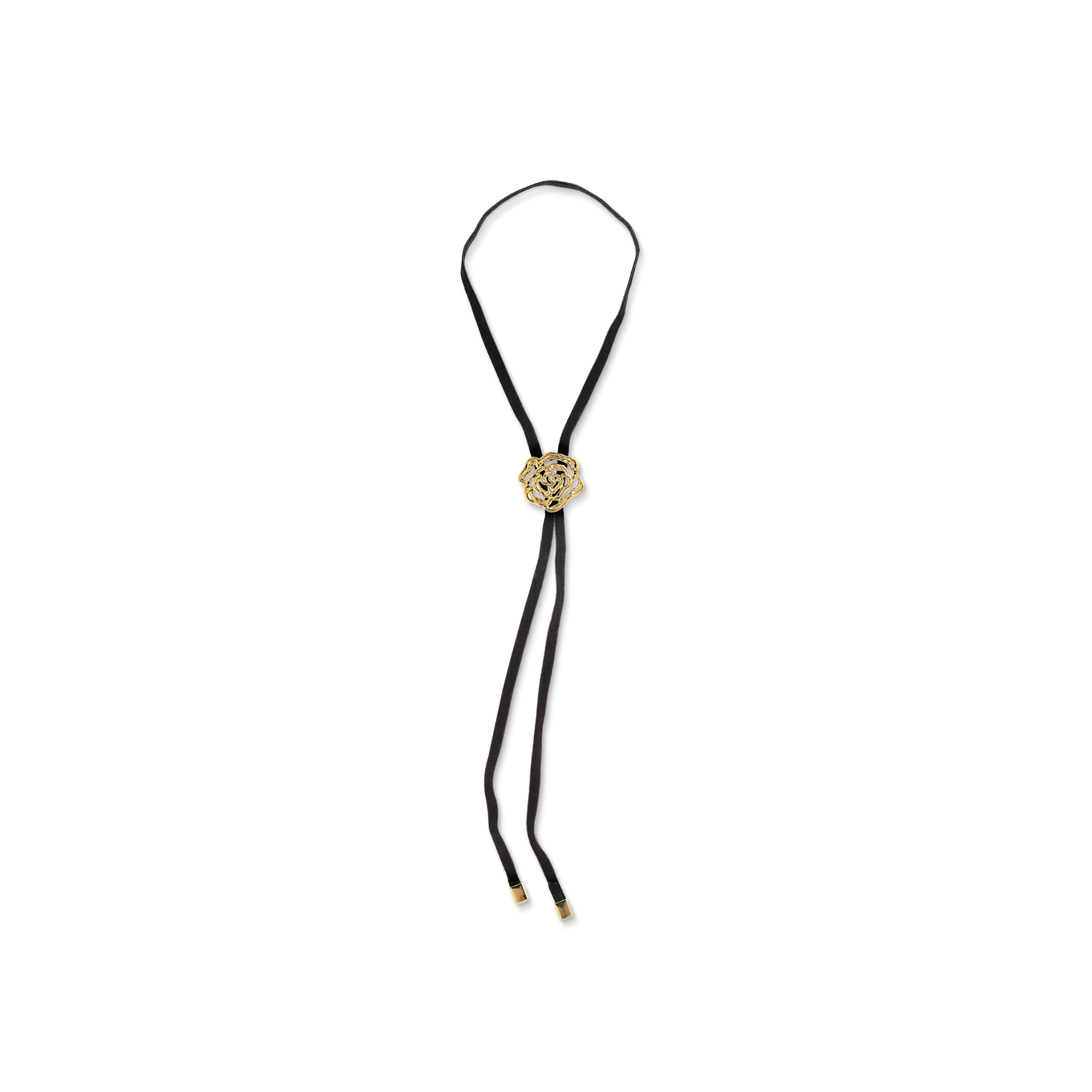 Rose Bolo Tie Necklace