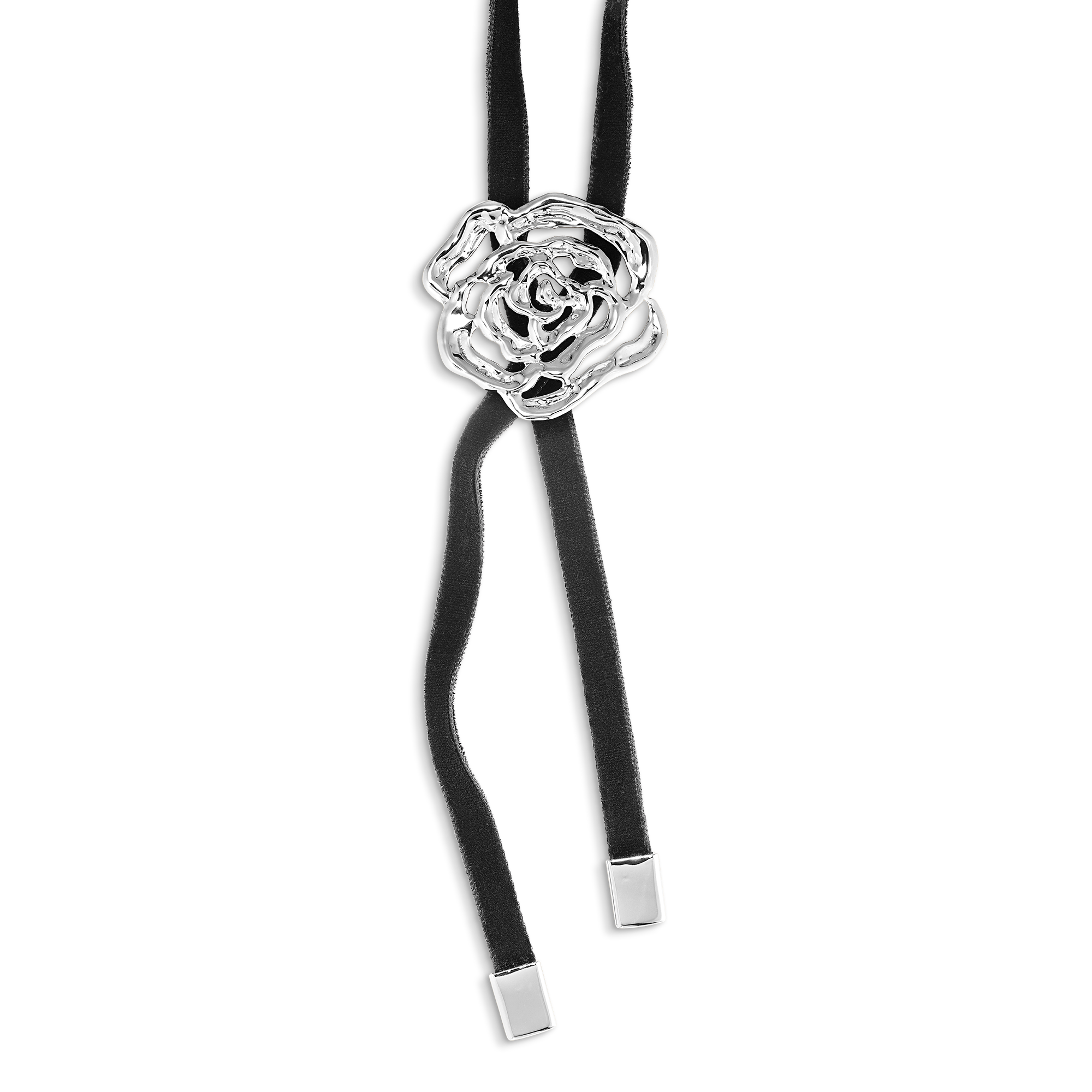 Rose Bolo Tie Necklace